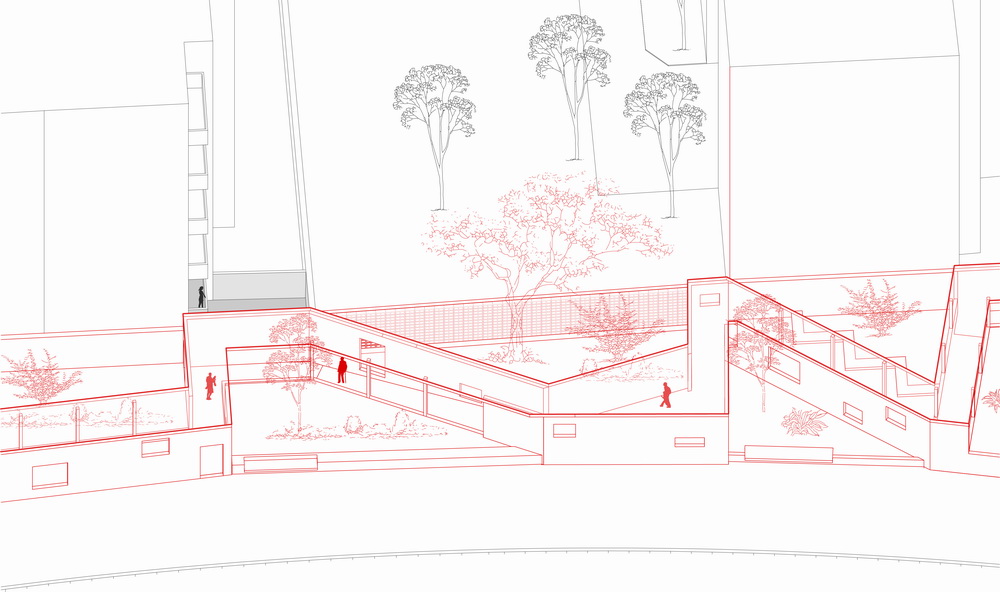 BIM建筑|居民区旁的复廊围墙/梓耘斋建筑