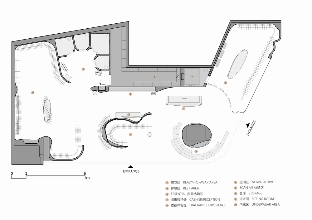 BIM建筑|表达女性之美的室内设计：NEIWAI旗舰店/Studiolite（SLT）