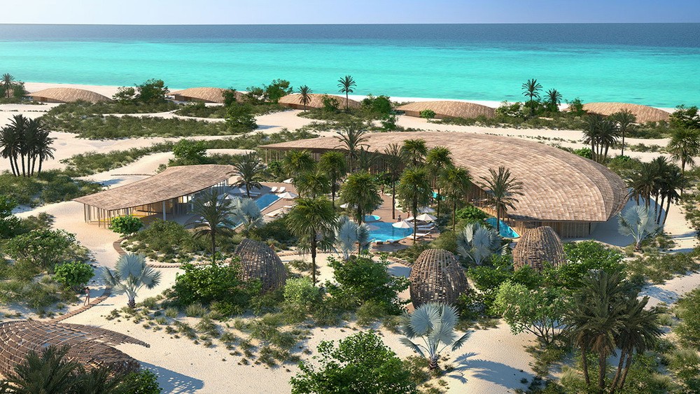 BIM建筑|隈研吾沙特阿拉伯度假村方案：在水陆间起伏