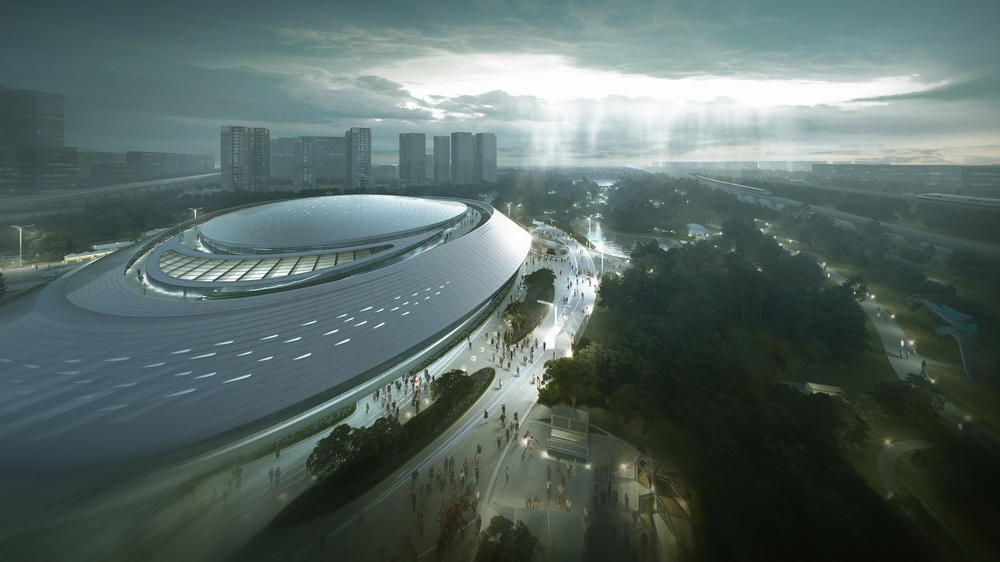 BIM建筑|杭州北景园生态公园及电竞馆/中南建筑