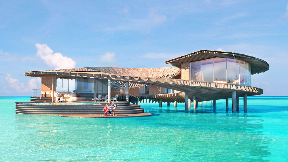 BIM建筑|隈研吾沙特阿拉伯度假村方案：在水陆间起伏