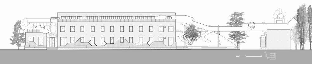 BIM建筑|山丘屋面和管道滑梯：The Playscape儿童成长中心/waa未觉建筑
