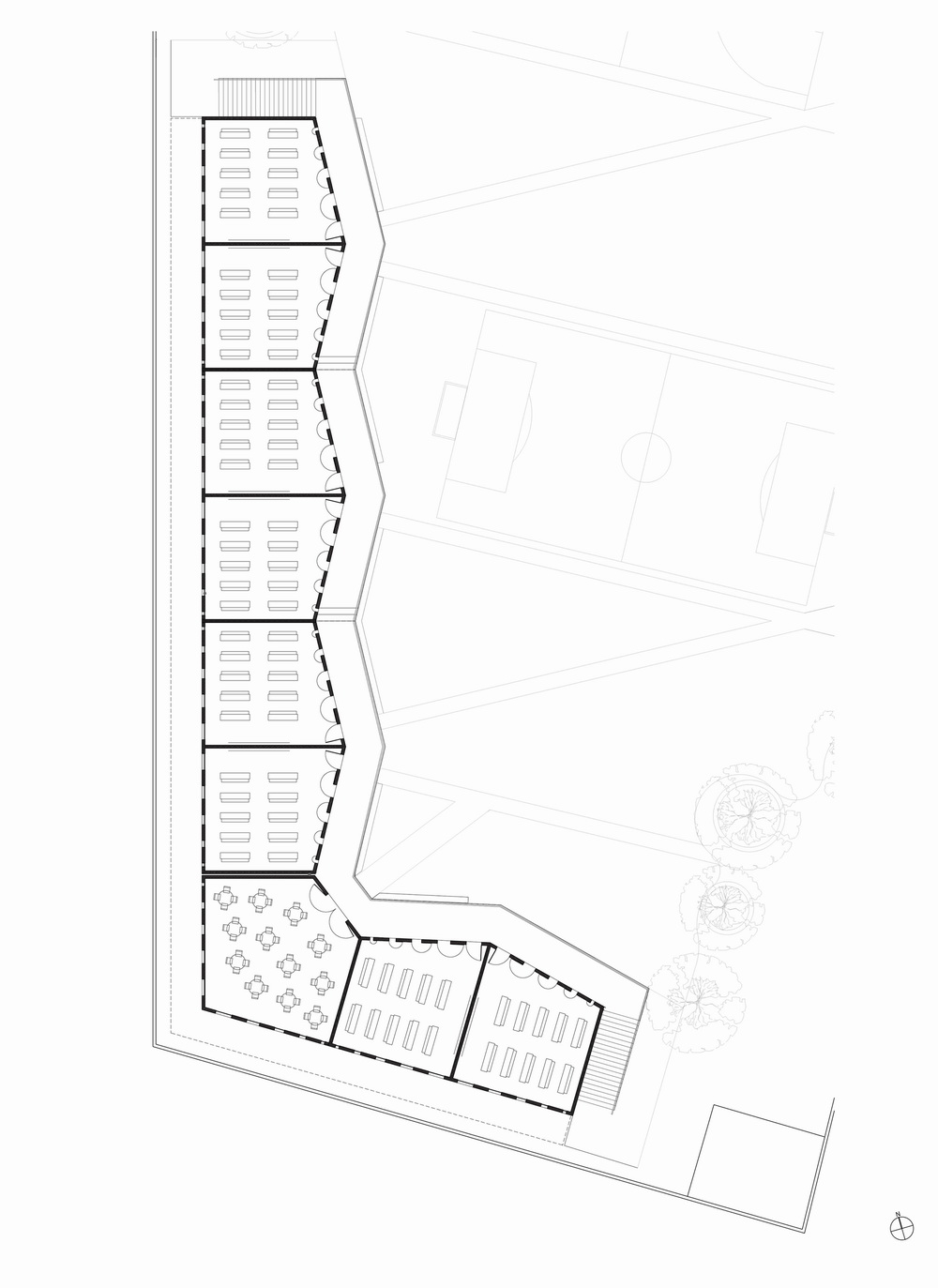 BIM建筑|模块化校园建设，回应场地环境与成本限制/Studio PHH Architects