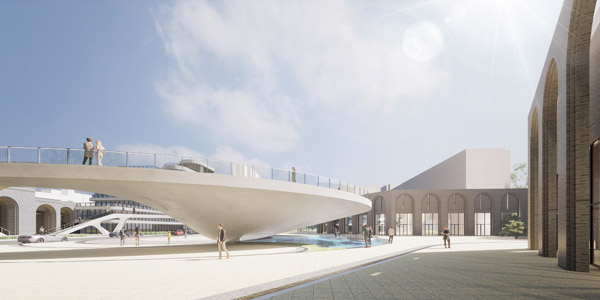 BIM建筑|连接与融入：华盈尚景南北中轴连接天桥方案竞赛结果公告