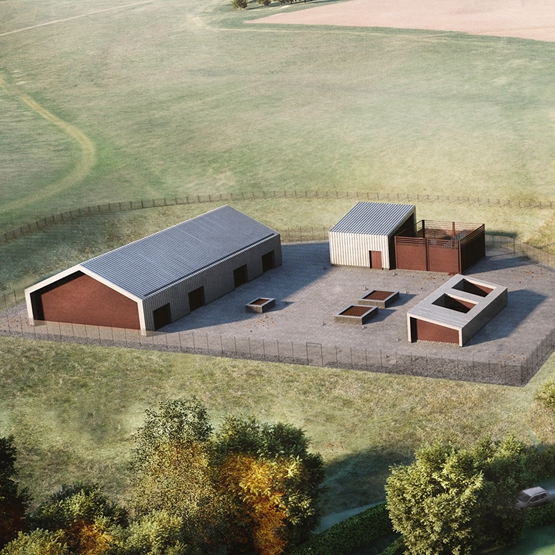 BIM建筑|格里姆肖设计伪装成谷仓的通风井