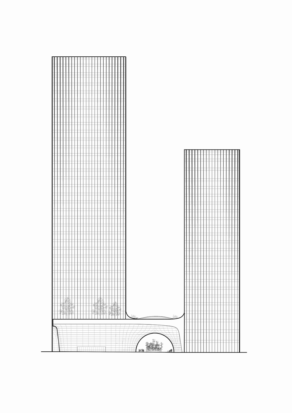 BIM建筑|与城市共享的大厅：国银•民生金融大厦/筑博设计