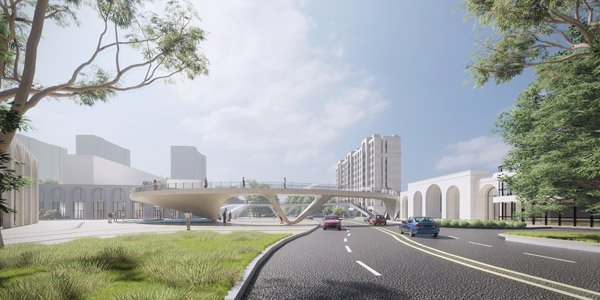 BIM建筑|连接与融入：华盈尚景南北中轴连接天桥方案竞赛结果公告