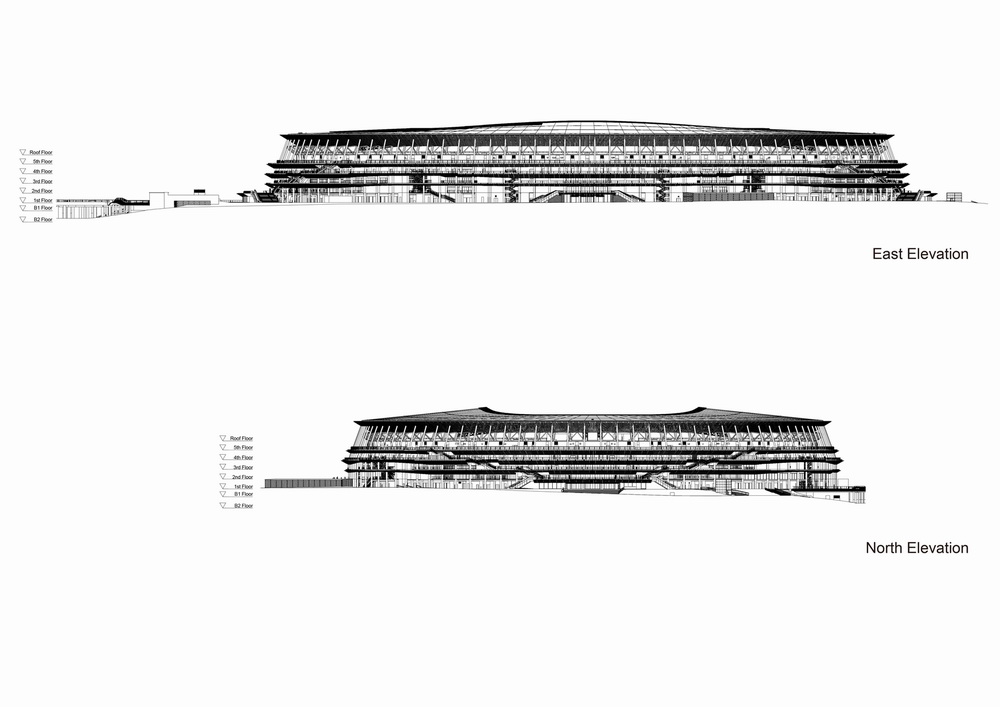 BIM建筑|【东京奥运会开幕】日本国立竞技场 / 大成建设 + 梓设计 + 隈研吾建筑都市设计事务所