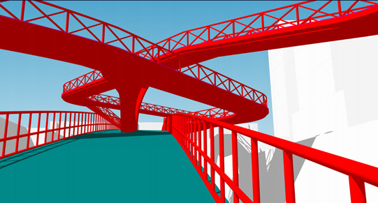BIM建筑|连接与融入：华盈尚景南北中轴连接天桥方案竞赛结果公告