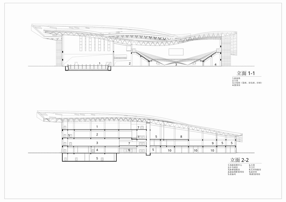 BIM建筑|北京理工大学良乡校区文化体育中心/时境建筑