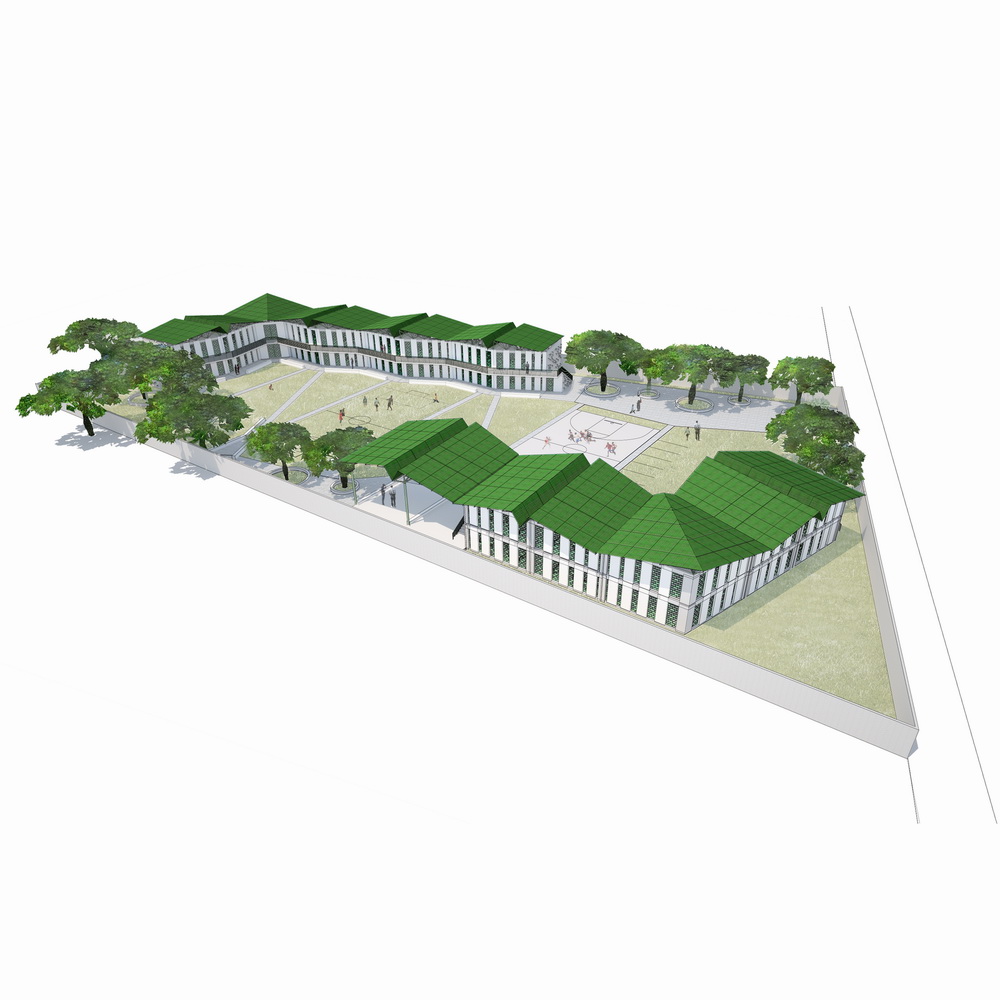 BIM建筑|模块化校园建设，回应场地环境与成本限制/Studio PHH Architects