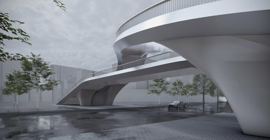 BIM建筑|连接与融入：华盈尚景南北中轴连接天桥方案竞赛结果公告