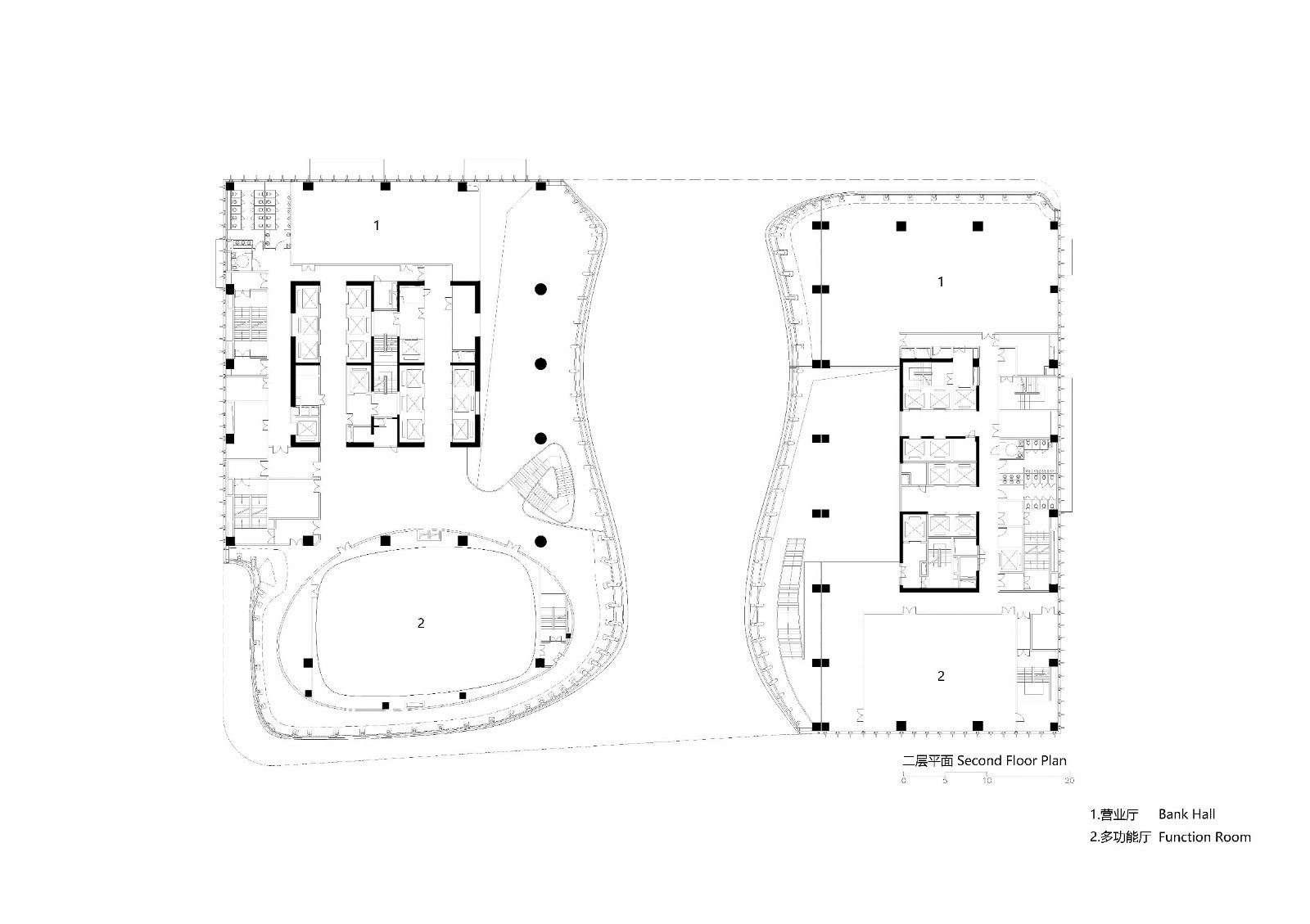 BIM建筑|与城市共享的大厅：国银•民生金融大厦/筑博设计