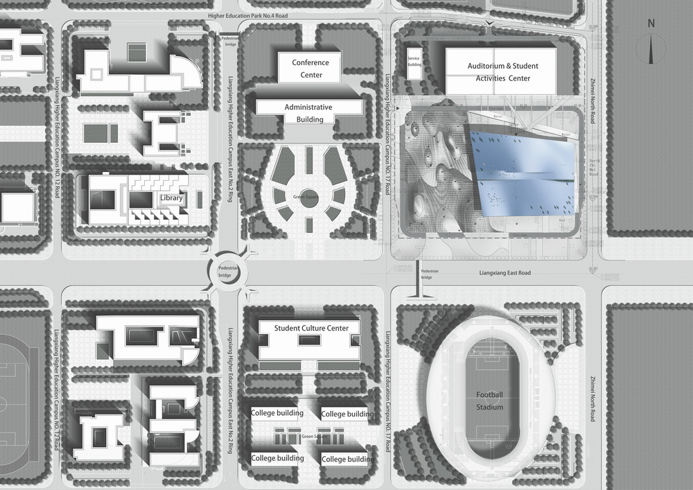 BIM建筑|北京理工大学良乡校区文化体育中心/时境建筑