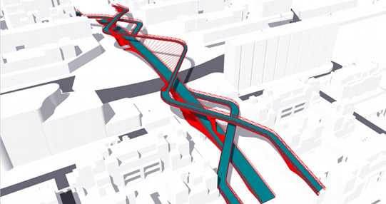 BIM建筑|连接与融入：华盈尚景南北中轴连接天桥方案竞赛结果公告