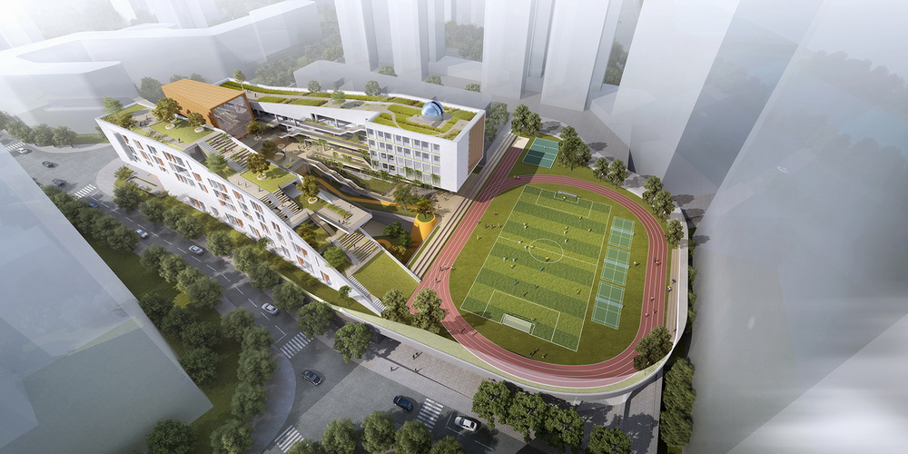 BIM建筑|深圳龙华清泉外国语学校（初中部）/一境建筑设计