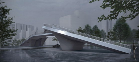 BIM建筑|连接与融入：华盈尚景南北中轴连接天桥方案竞赛结果公告