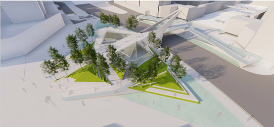 BIM建筑|连接与融入：华盈尚景南北中轴连接天桥方案竞赛结果公告