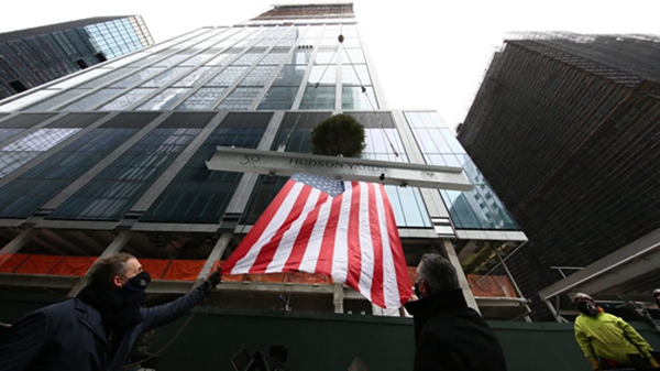 BIM建筑|福斯特的哈德逊庭院50号摩天楼封顶