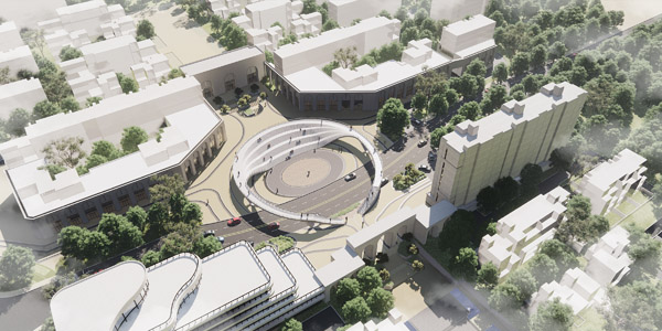 BIM建筑|连接与融入：华盈尚景南北中轴连接天桥方案竞赛结果公告