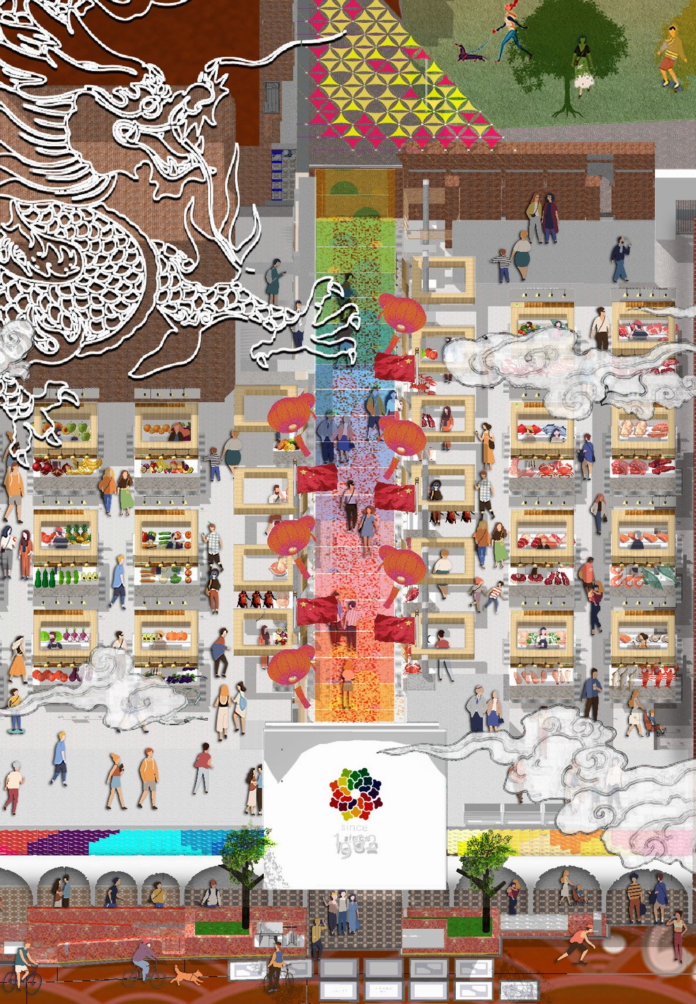 BIM建筑|彩色，诗意的日常：广州东山肉菜市场改造/奥默默工作室