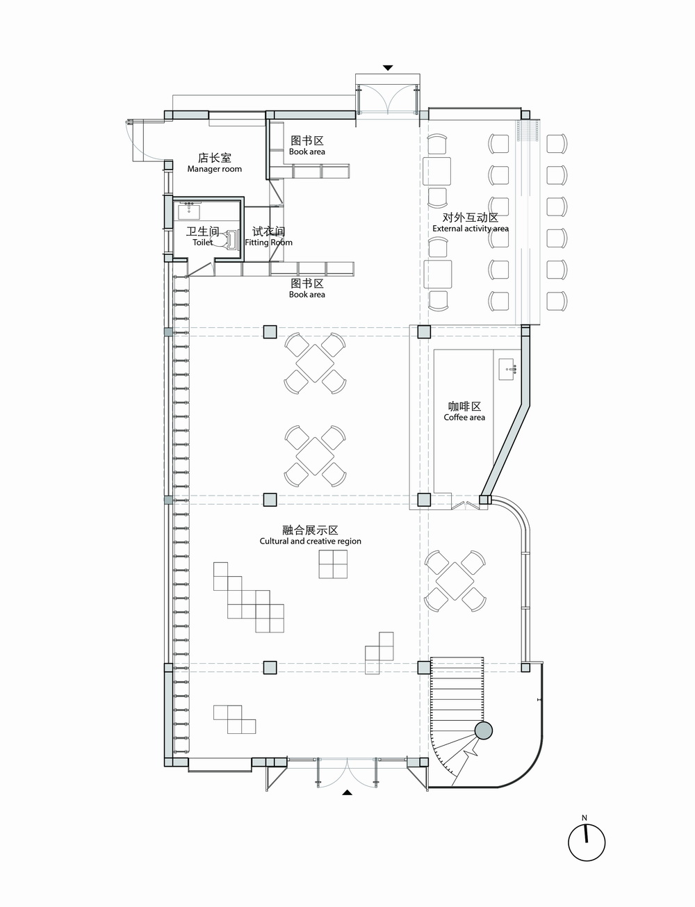BIM建筑|华东理工大学陇上书店建筑更新—光与记忆的场所重塑/畎亩建筑