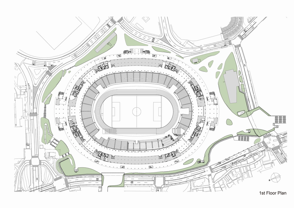BIM建筑|【东京奥运会开幕】日本国立竞技场 / 大成建设 + 梓设计 + 隈研吾建筑都市设计事务所