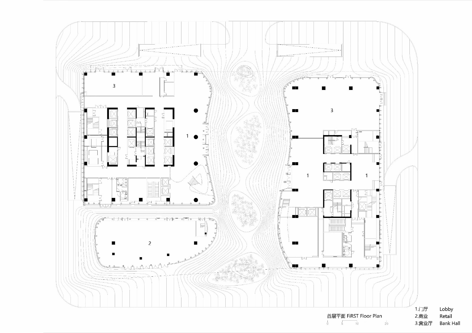 BIM建筑|与城市共享的大厅：国银•民生金融大厦/筑博设计