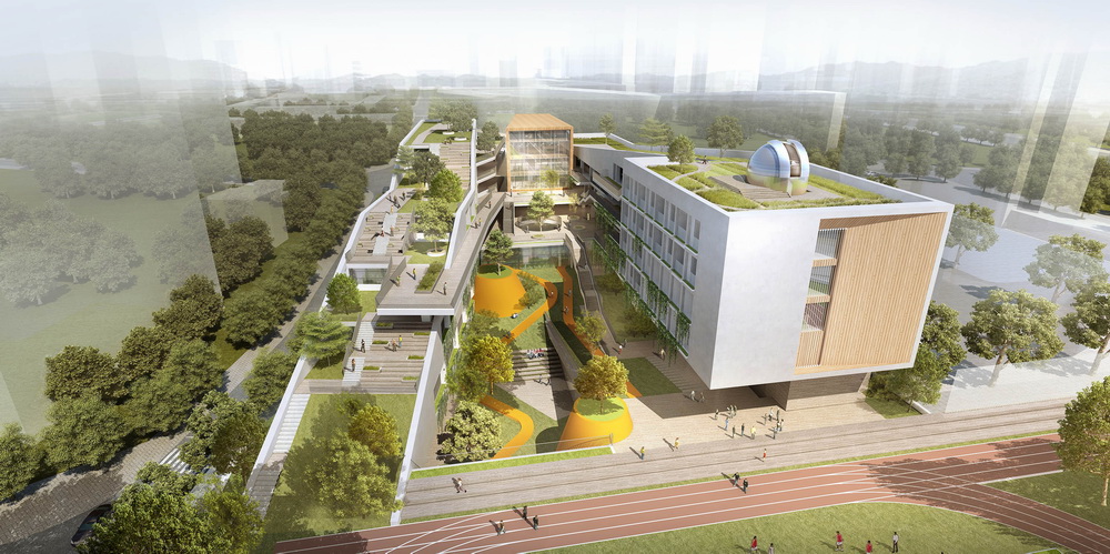 BIM建筑|深圳龙华清泉外国语学校（初中部）/一境建筑设计