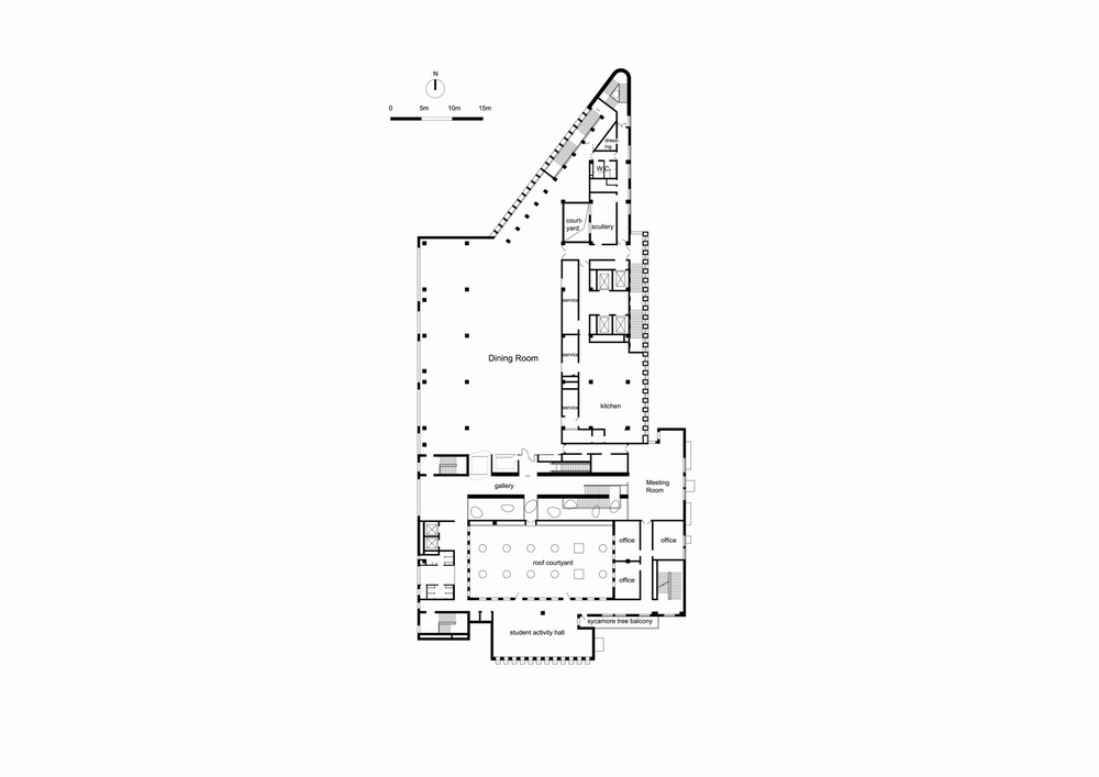 BIM建筑|清华大学南区食堂及就业指导中心 / 清华大学建筑学院素朴建筑工作室