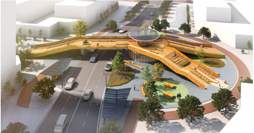 BIM建筑|连接与融入：华盈尚景南北中轴连接天桥方案竞赛结果公告