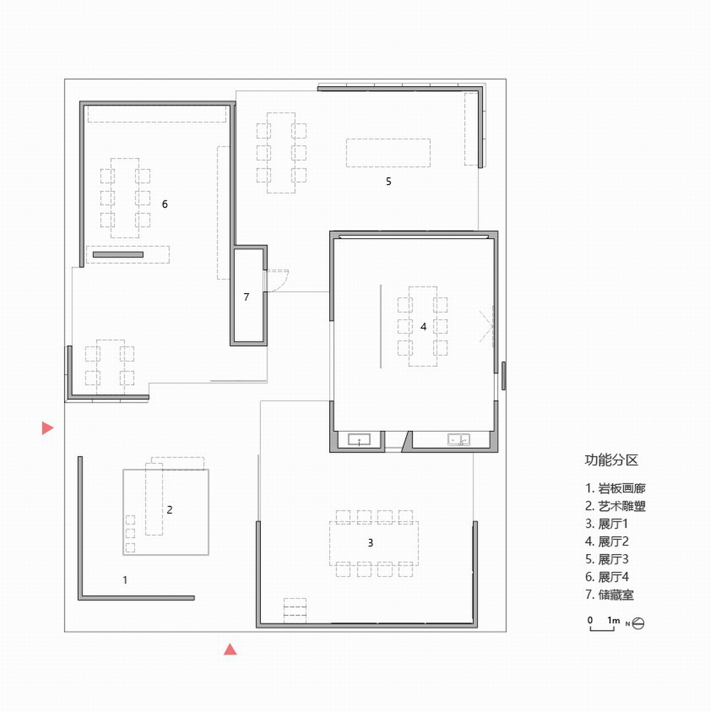 BIM建筑|将至上主义绘画转译成三维空间：层岩叠影展厅/朴居设计研究室