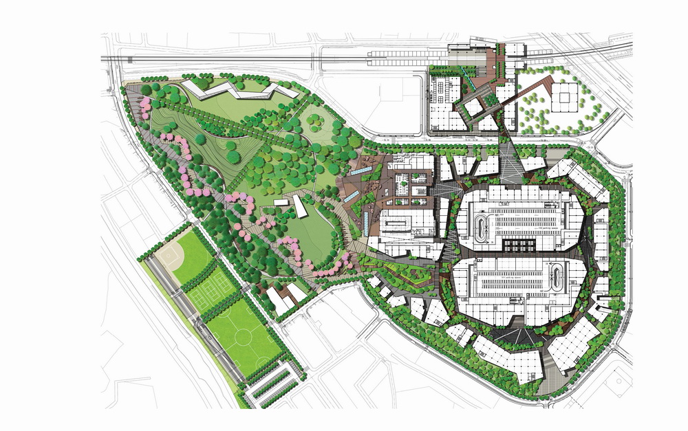 BIM建筑|日本南町田Grandberry Park公园商业综合体 / LLA