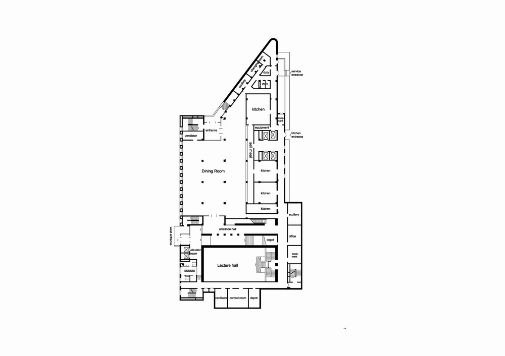 BIM建筑|清华大学南区食堂及就业指导中心 / 清华大学建筑学院素朴建筑工作室