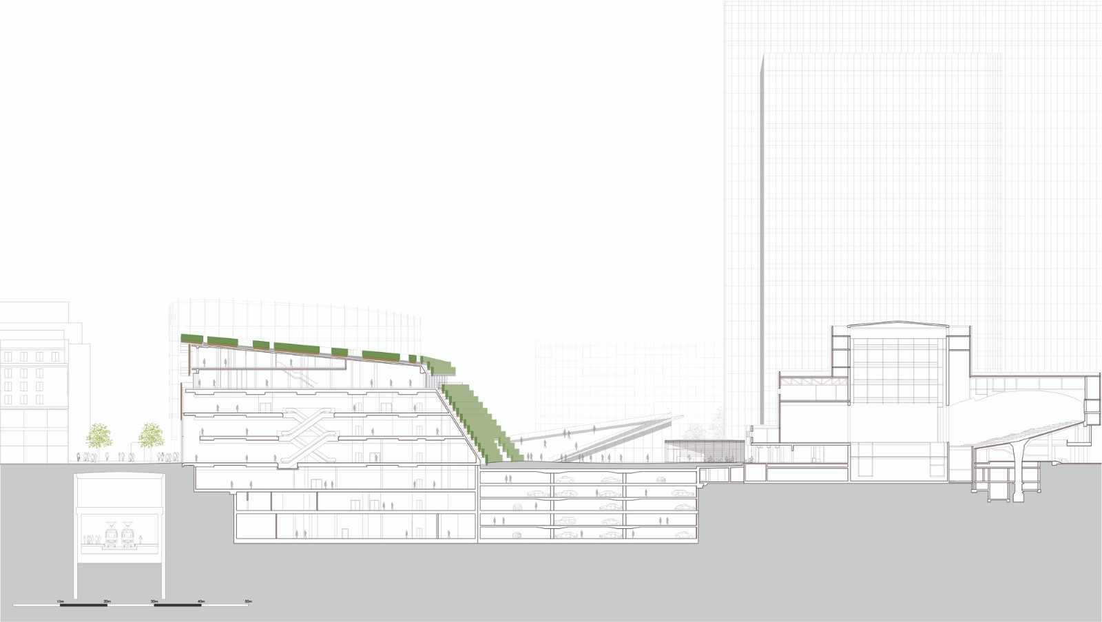 BIM建筑|欧洲最大的绿色立面建筑 Kö-BogenII 商业综合体 / ingenhoven architects