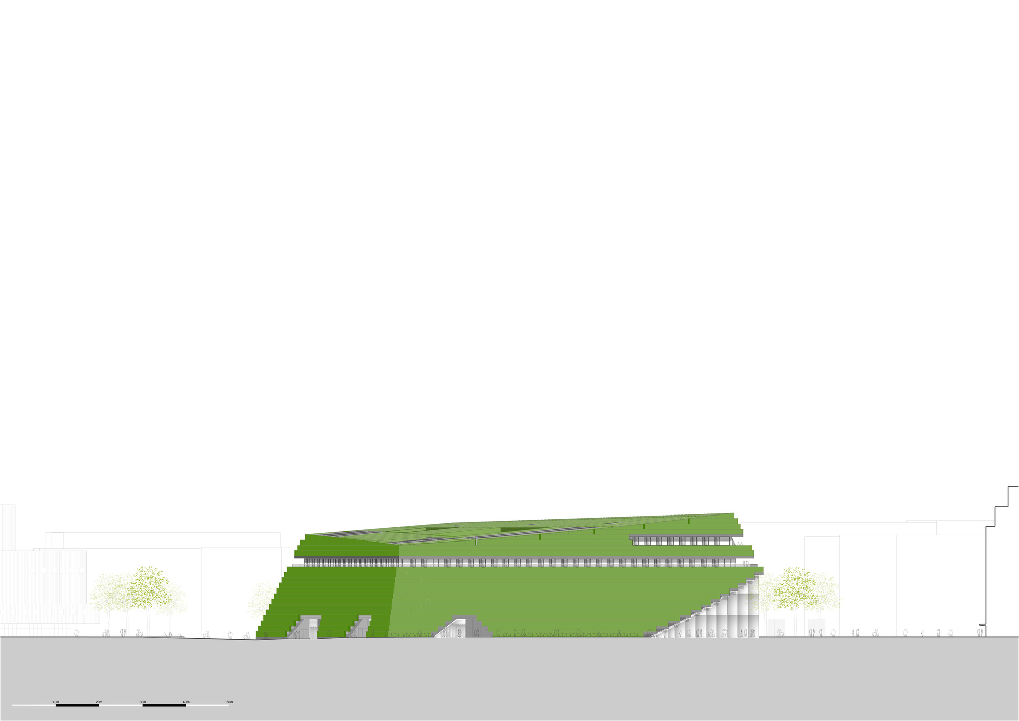 BIM建筑|欧洲最大的绿色立面建筑 Kö-BogenII 商业综合体 / ingenhoven architects