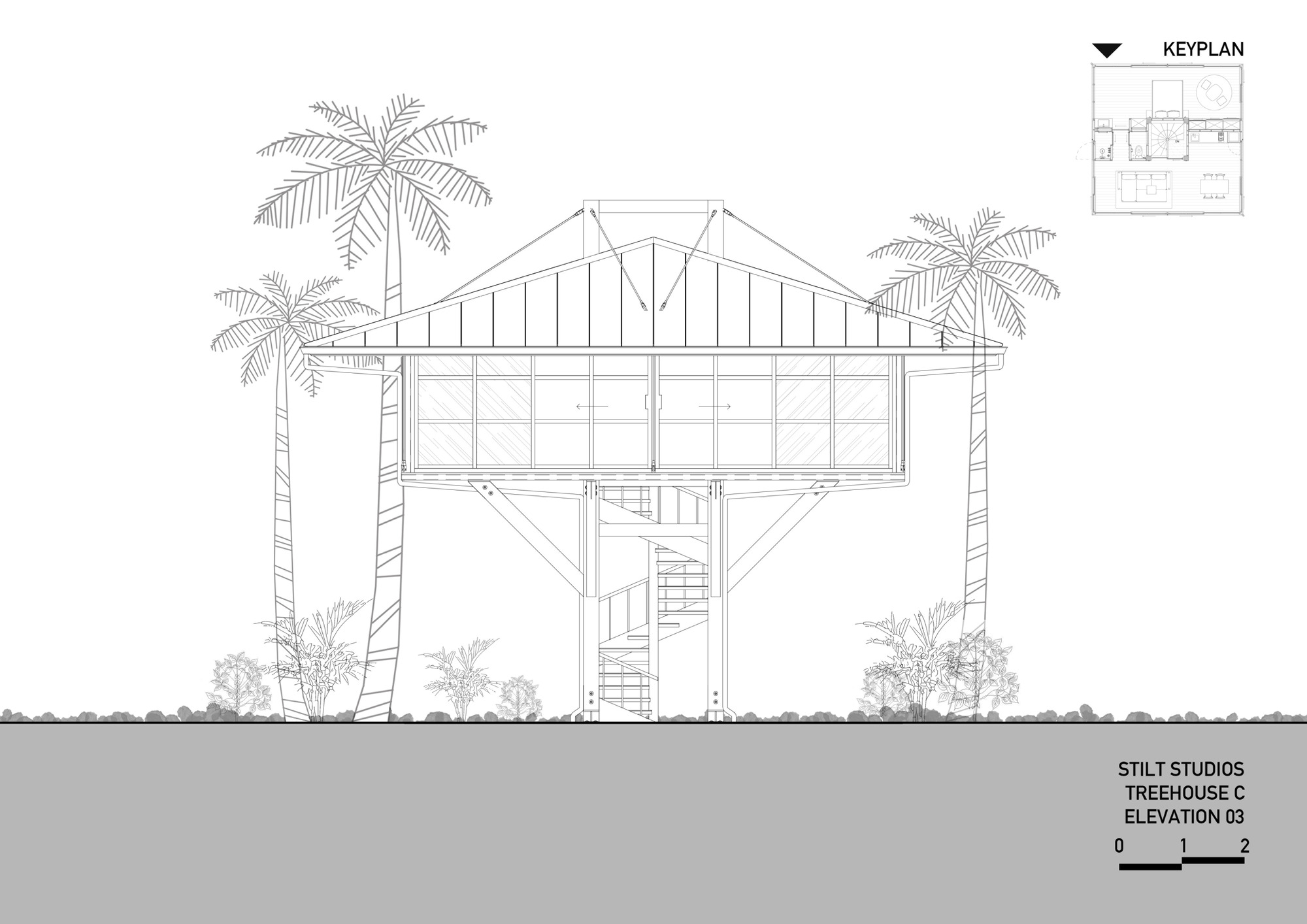 BIM建筑|梦想工作室，树屋 C / Stilt Studios