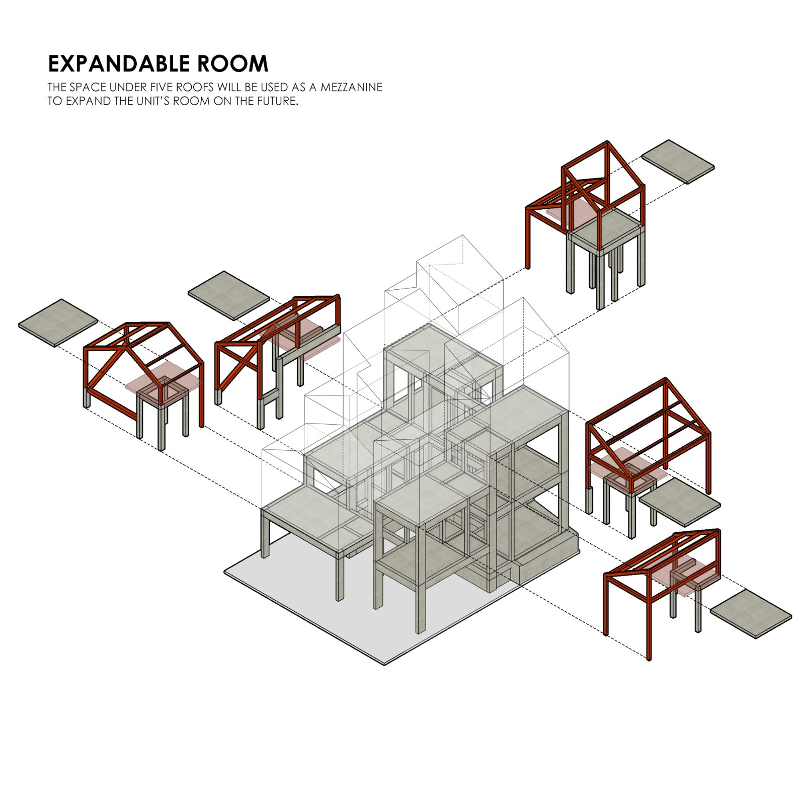 BIM建筑|\'逐步堆叠‘ 红区寄宿公寓 / Ismail Solehudin Architecture