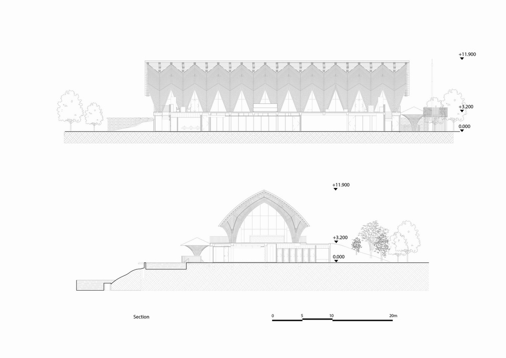 BIM建筑|大跨度拱形竹梁，Casamia 社区之家 / VTN Architects