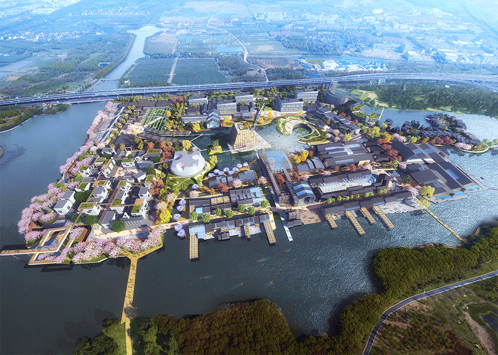 BIM建筑|苏州青苔中日工业设计村，再度打造滨水新地标/SPARK思邦