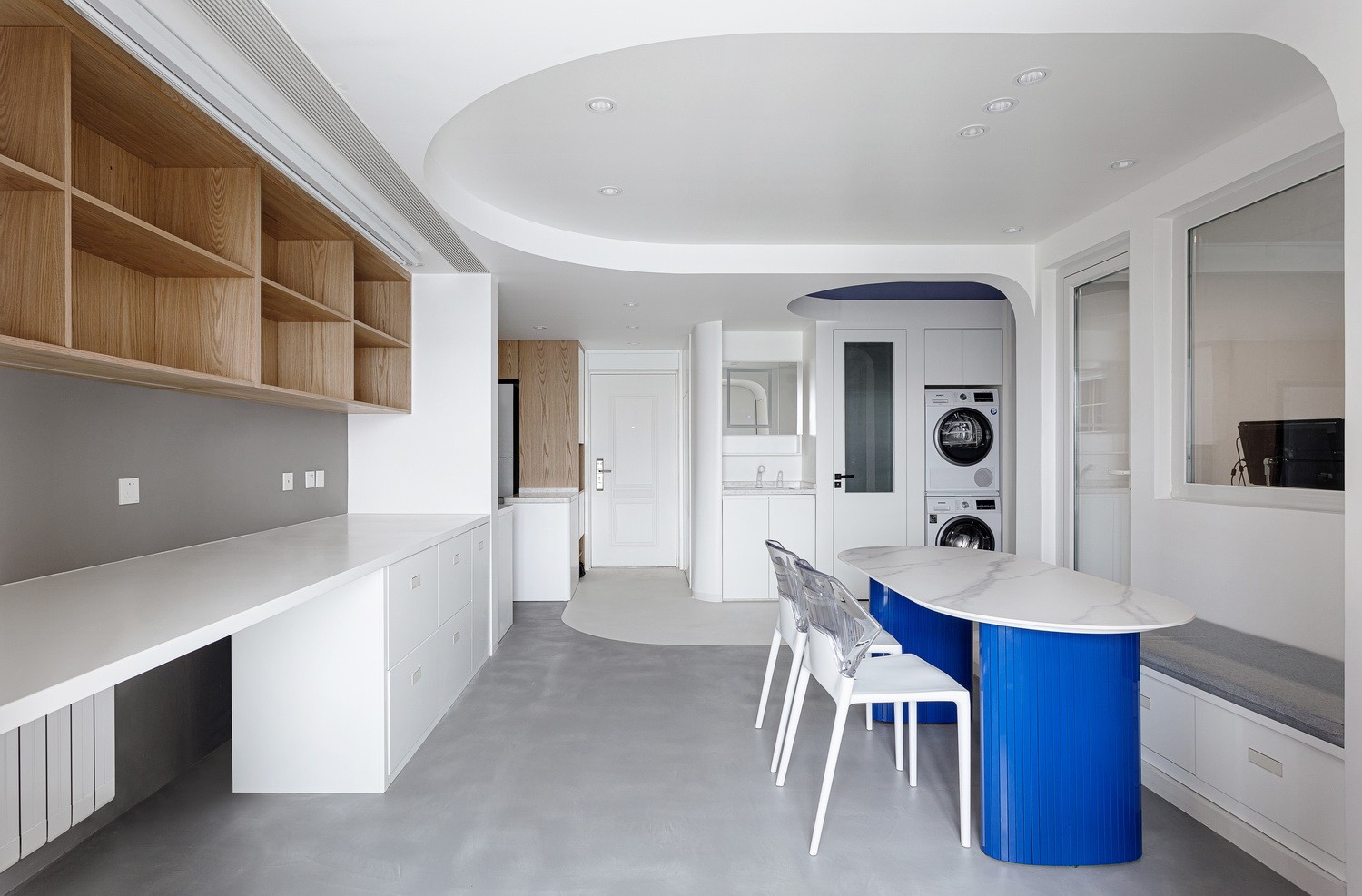 BIM建筑|「 蓝境 」克莱因蓝下的流线型音乐之家/戏构建筑设计工作室