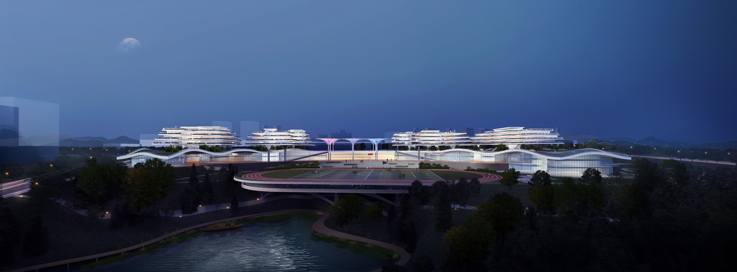 BIM建筑|森林Park+，共享垂直校区 | 重庆柏溪校区九年一贯制学校方案/中机中联工程有限公司