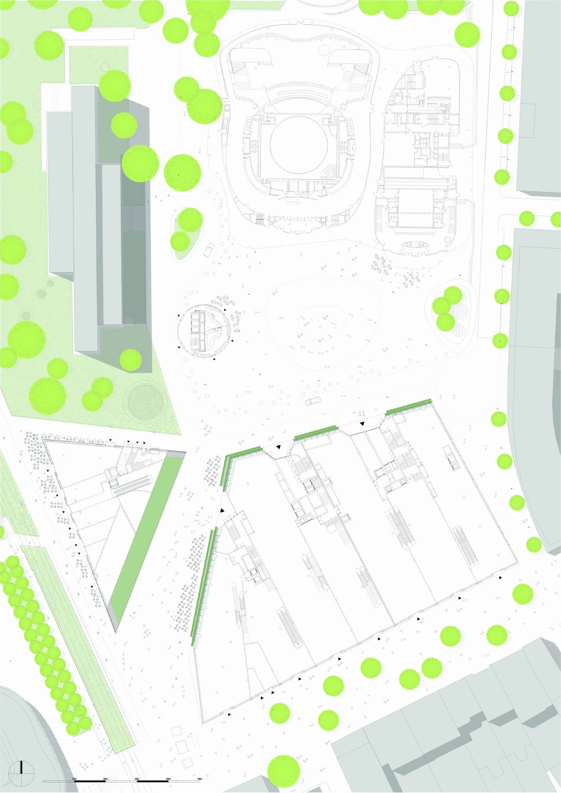 BIM建筑|欧洲最大的绿色立面建筑 Kö-BogenII 商业综合体 / ingenhoven architects