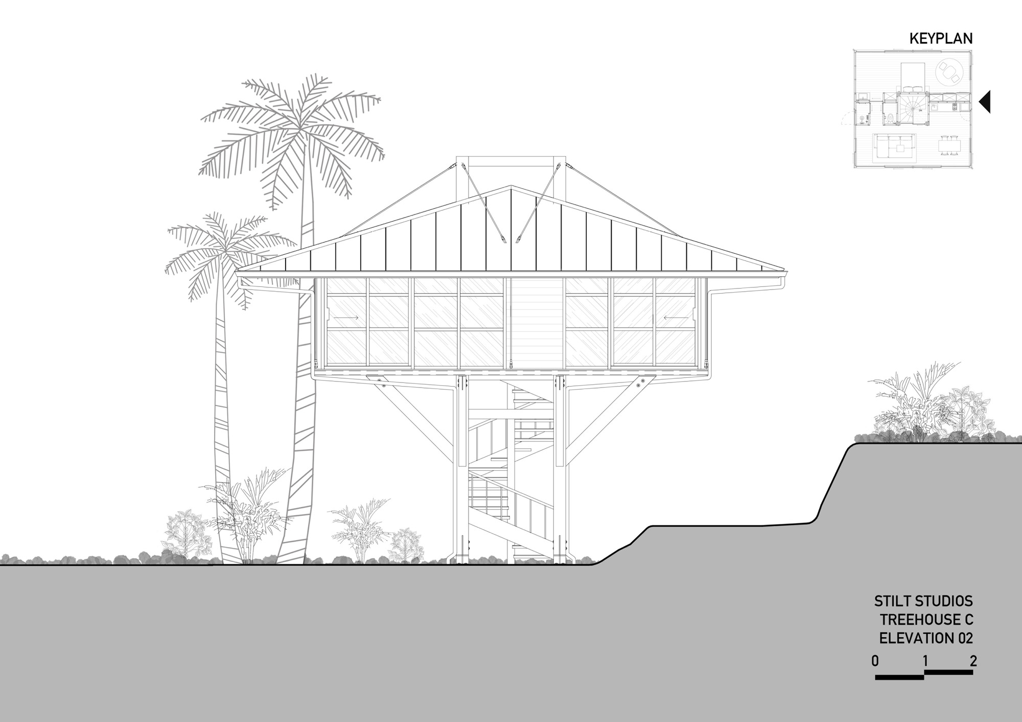BIM建筑|梦想工作室，树屋 C / Stilt Studios