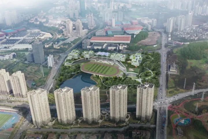 BIM建筑|森林Park+，共享垂直校区 | 重庆柏溪校区九年一贯制学校方案/中机中联工程有限公司