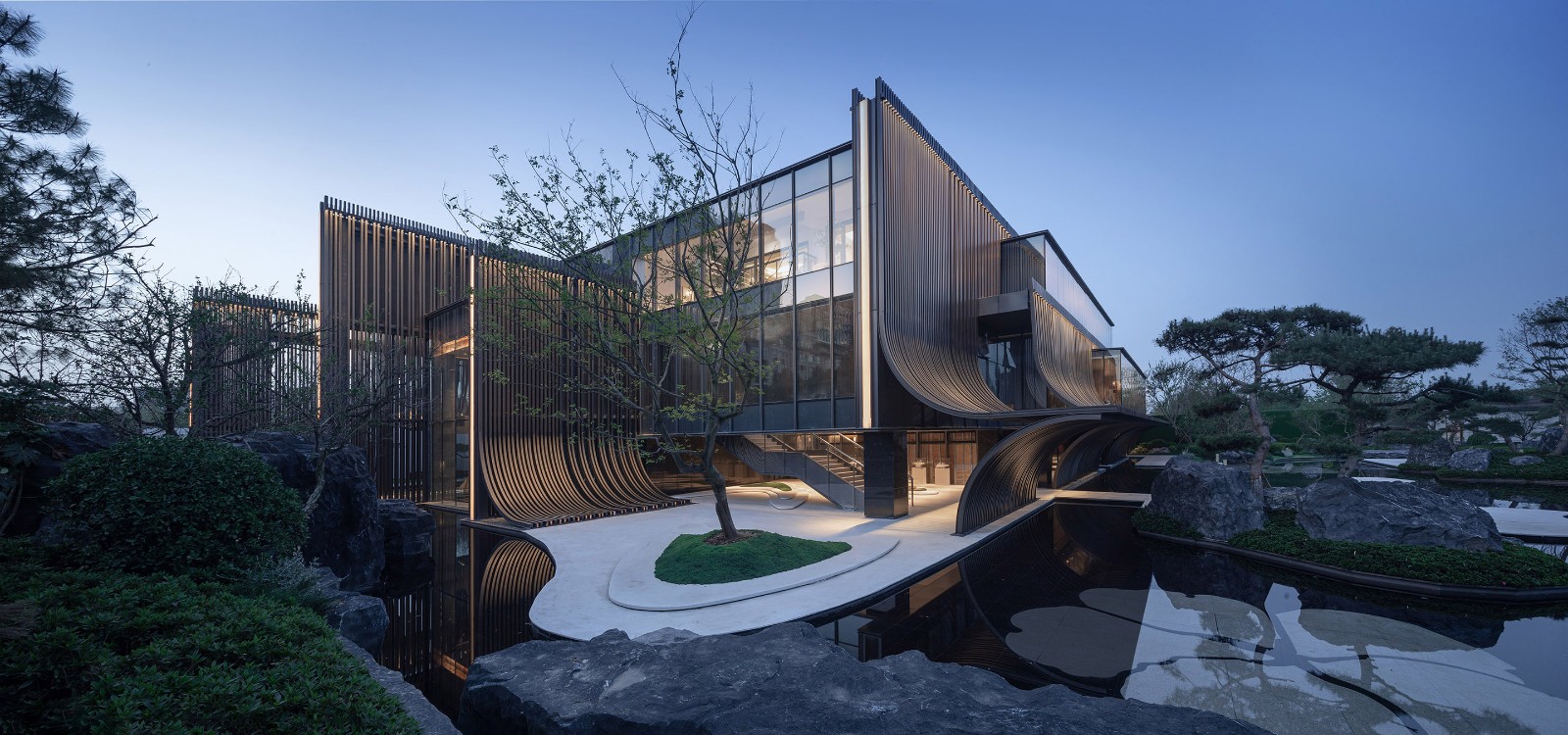 BIM建筑|美的禹洲·大河艺术馆/ PTA上海柏涛