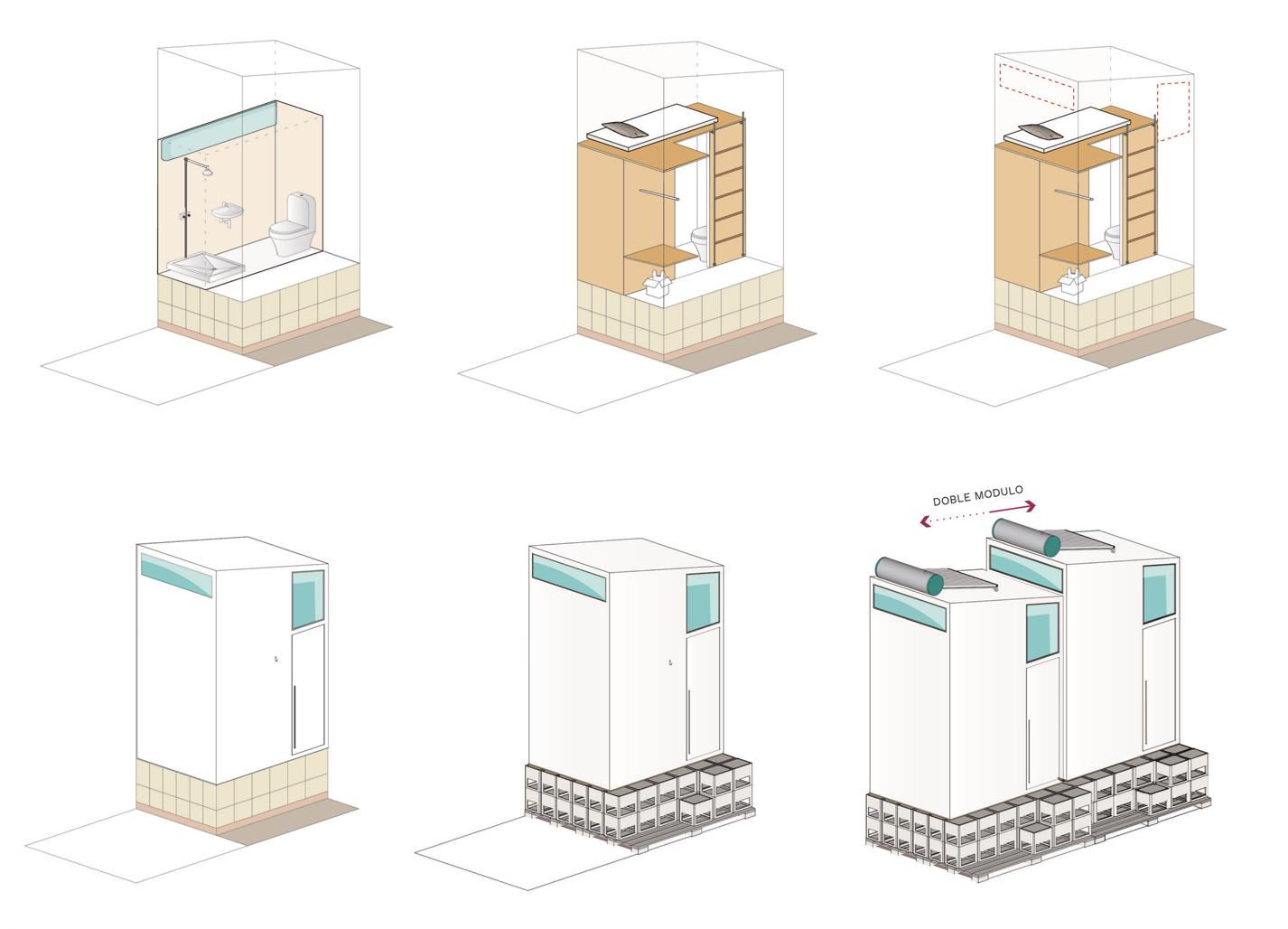 BIM建筑|模块舱体,医护人员临时空间 / Revolution