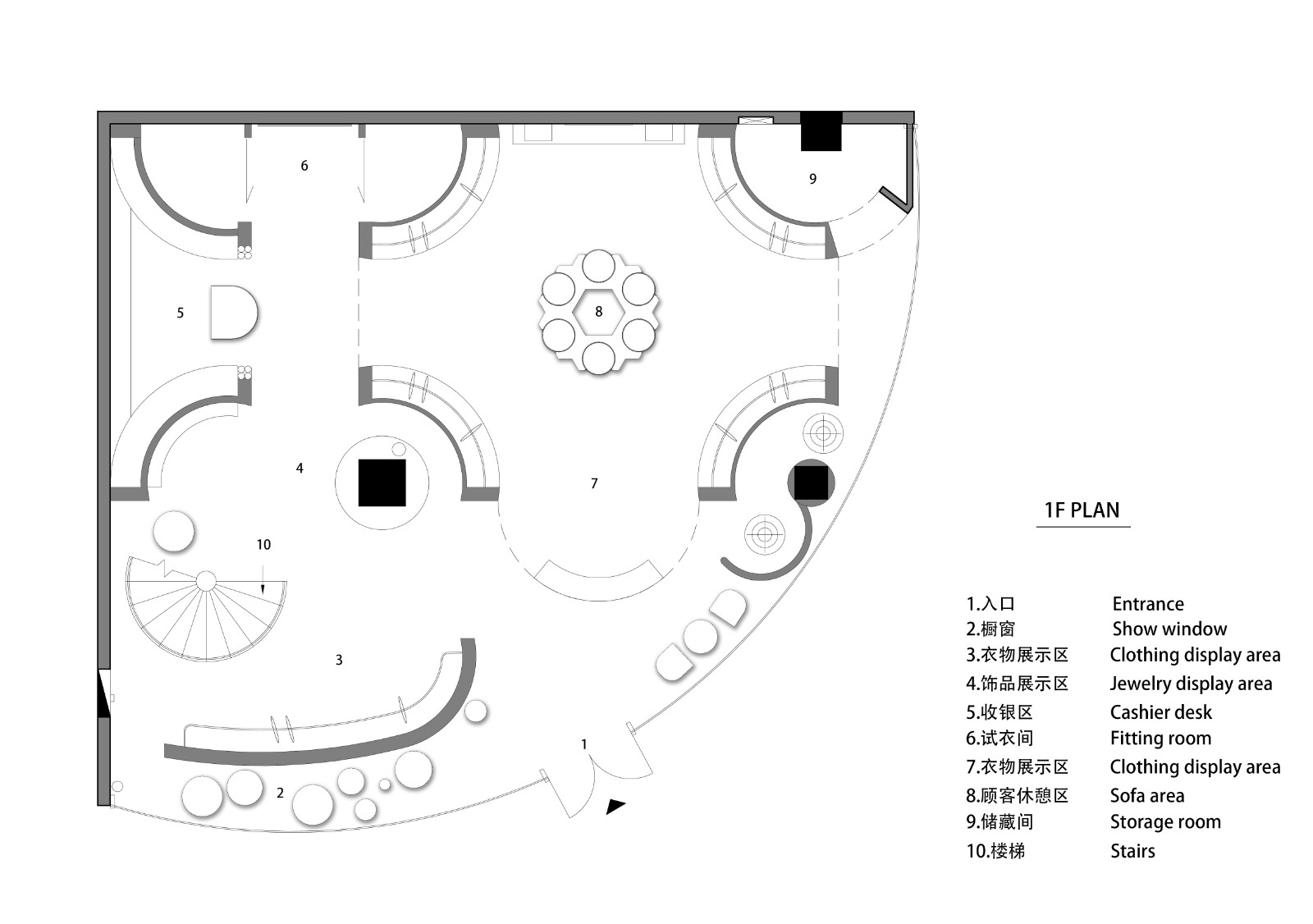 BIM建筑|复古未来主义买手店AUDREY/梁筑设计事务所