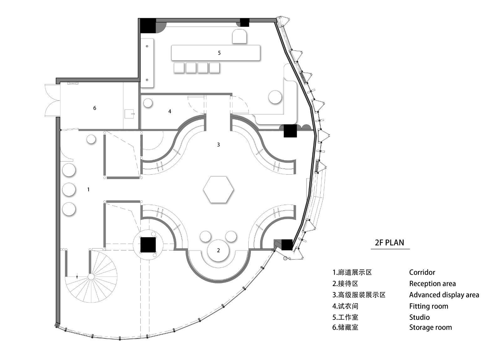 BIM建筑|复古未来主义买手店AUDREY/梁筑设计事务所