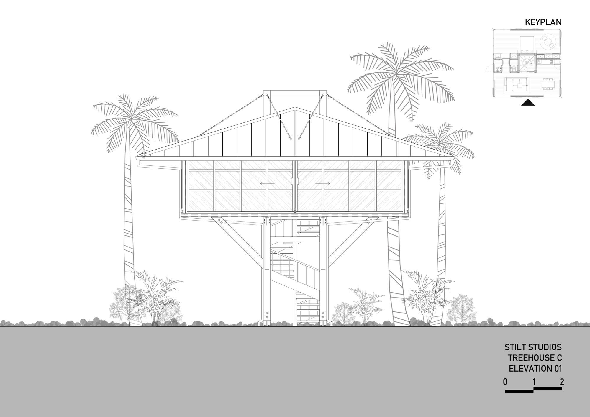 BIM建筑|梦想工作室，树屋 C / Stilt Studios